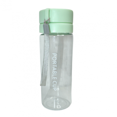 Sticla de apa cu sita, din plastic, Portable Cup, Turcoaz, 600 ml [1]