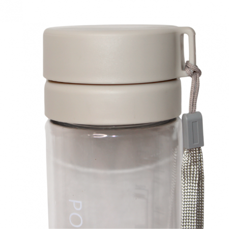 Sticla de apa cu sita, din plastic, Portable Cup, Crem, 600 ml [1]