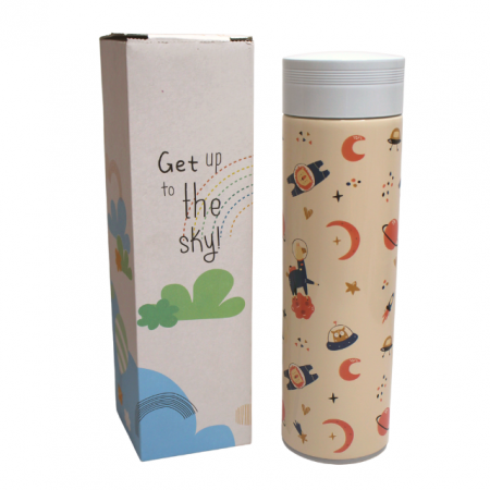 Termos inox cu sita pentru ceai, Galaxy,450 ml, Cream [0]