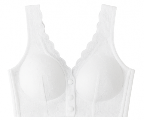Sutien din dantela, deschidere in fata, Invisi Delicate, White, BebePrice [0]