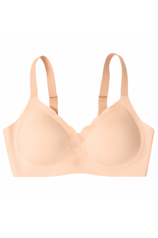 Sutien fara sarma, fara cusaturi, Delicate Shape, Salmon, BebePrice [1]