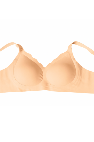 Sutien fara sarma, fara cusaturi, Delicate Shape, Salmon, BebePrice [2]