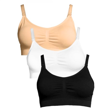 Sutiene pentru alaptare - Set 3 bustiere pentru alaptare, Microfibra BebePrice