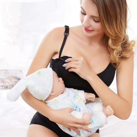 Sutien pentru alaptare cu dantela, Microfibra, Negru BebePrice [0]