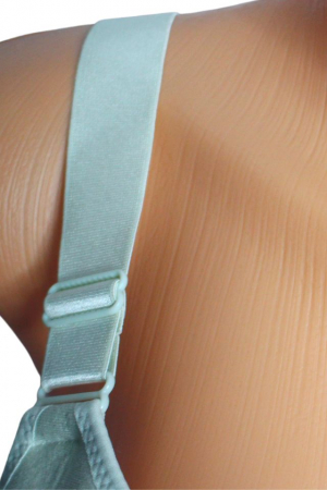 Sutien pentru alaptare cu dantela pe spate, din bumbac, cu deschidere in fata, Bloom, Turquoise [2]