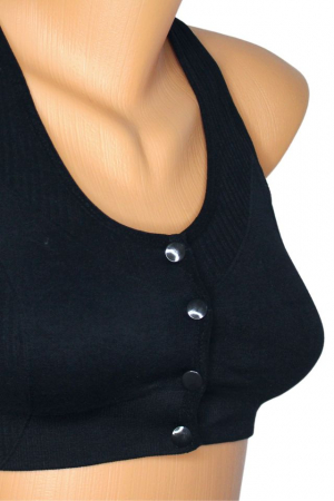 Bustiera pentru alaptare cu deschidere in fata, Flossy, Black [0]