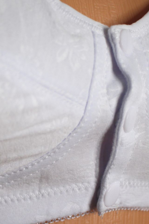 Sutien pentru alaptare cu deschidere in fata, Flowers, White [1]