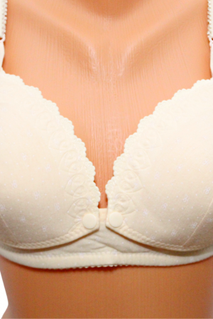 Sutien pentru alaptare, din bumbac, cu deschidere in fata, Bloom, Vanilla, BebePrice [3]