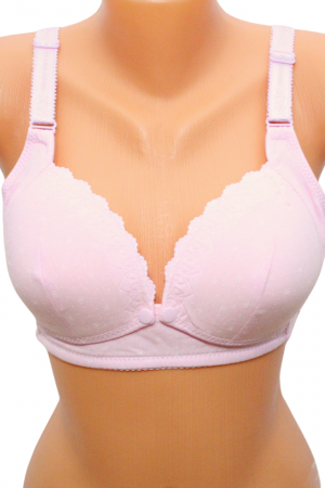 Sutien pentru alaptare, din bumbac, cu deschidere in fata, Bloom, Sweet Pink,BebePrice [0]