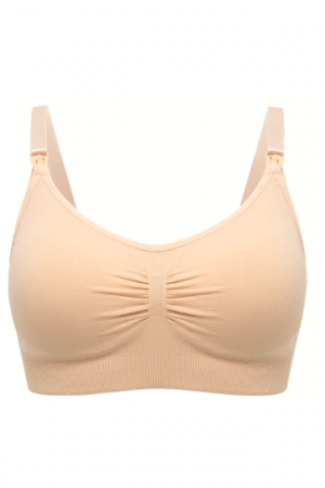 Sutien pentru alaptare tip bustiera din microfibra, Carini, Soft Beige, BebePrice [3]