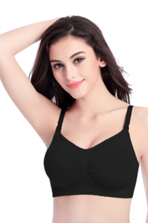 Sutien pentru alaptare tip bustiera din microfibra, Carini, Raven, BebePrice [0]