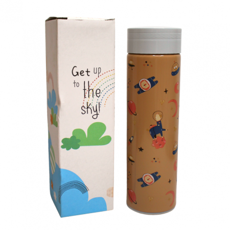 Termos inox cu sita pentru ceai, Galaxy, 450 ml, Brown [0]