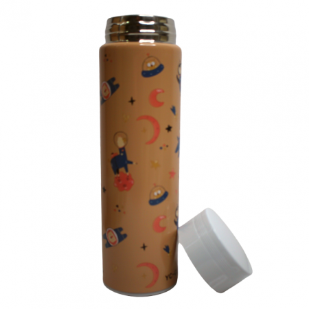 Termos inox cu sita pentru ceai, Galaxy, 450 ml, Brown [1]