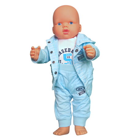 Trening bebe baietel 3 piese, Baseball, Azure [0]