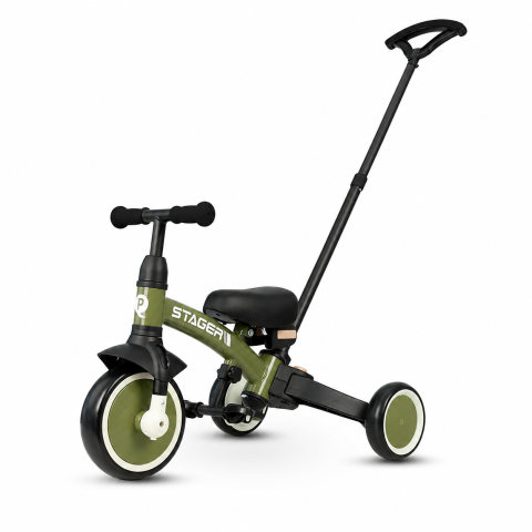 Activitati in aer liber & Vacanta - BBP-325QPSTAGER81 Tricicleta evolutiva pliabila STAGER Green sistem de pliere si 6 ani BebePrice.ro