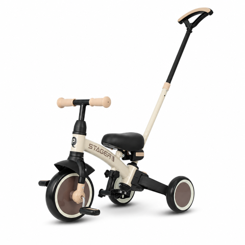 Activitati in aer liber & Vacanta - BBP-325QPSTAGER43 Tricicleta evolutiva pliabila STAGER Mocha Brown sistem de pliere si 6 ani BebePrice.ro