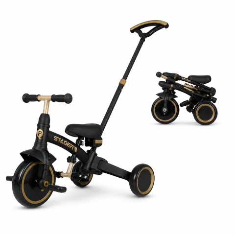 Activitati in aer liber & Vacanta - BBP-325QPSTAGER60 Tricicleta evolutiva pliabila STAGER Platinum sistem de pliere si 6 ani BebePrice.ro