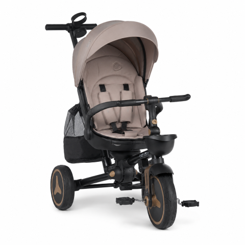 Activitati in aer liber & Vacanta - BBP-326014544 Tricicleta ultrapliabila Urbio Plus Mocha Beige functie rotativa si format ultrapliabil BebePrice.ro