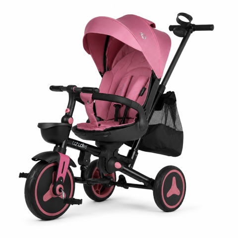 Activitati in aer liber & Vacanta - BBP-326014510 Tricicleta ultrapliabila Urbio Plus Smoked Pink functie rotativa si format ultrapliabil BebePrice.ro