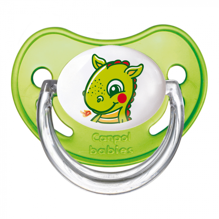 Suzeta „Fairy Tale“ cu tetina ortodontica silicon, Canpol babies®, fara BPA, 6-18 luni, verde [1]