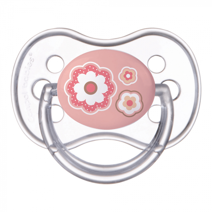 Suzeta „Newborn Baby“ cu tetina rotunda silicon, Canpol babies®, fara BPA, 0-6 luni, roz [1]