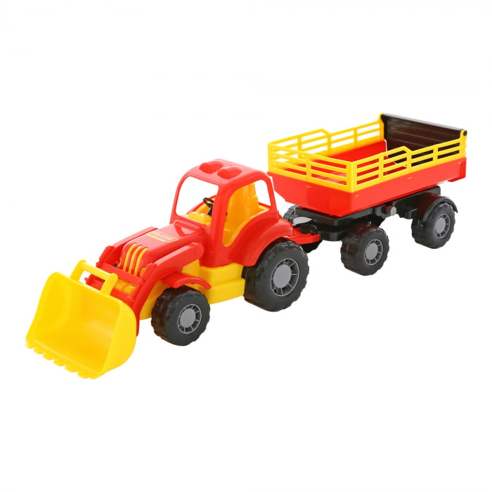Tractor „Hercule“ cu lama si remorca, Polesie®, multicolor [1]