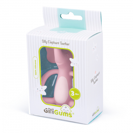 Jucarie pentru dentitie Elefant, GiliGums®, silicon, 3 luni + [1]