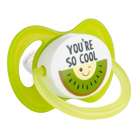 Suzeta „So Cool“ cu tetina simetrica silicon, Canpol babies®, fara BPA, 18 luni+, verde [2]