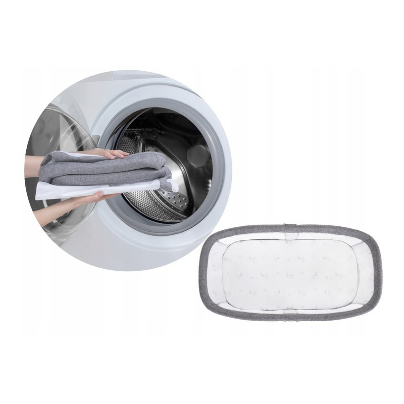 Lionelo - Patut balansoar Malin 3 in 1 Pliabil 0-9 kg cu Geanta Transport Gri [17]