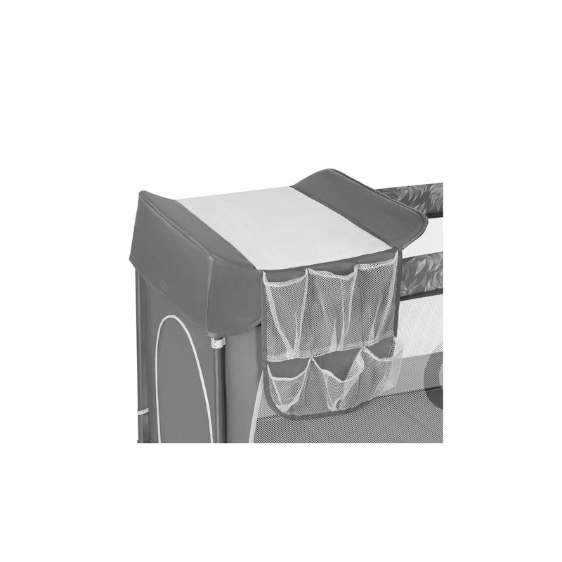 Lionelo - Patut pliant cu doua nivele Flower cu arcada Gri [16]