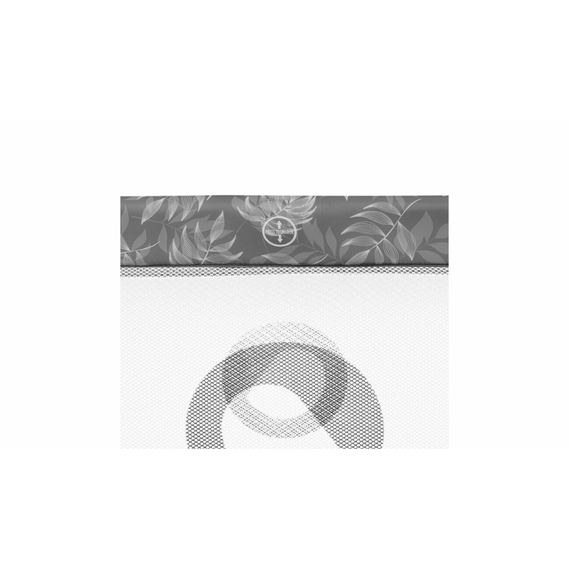 Lionelo - Patut pliant cu doua nivele Flower cu arcada Gri [5]