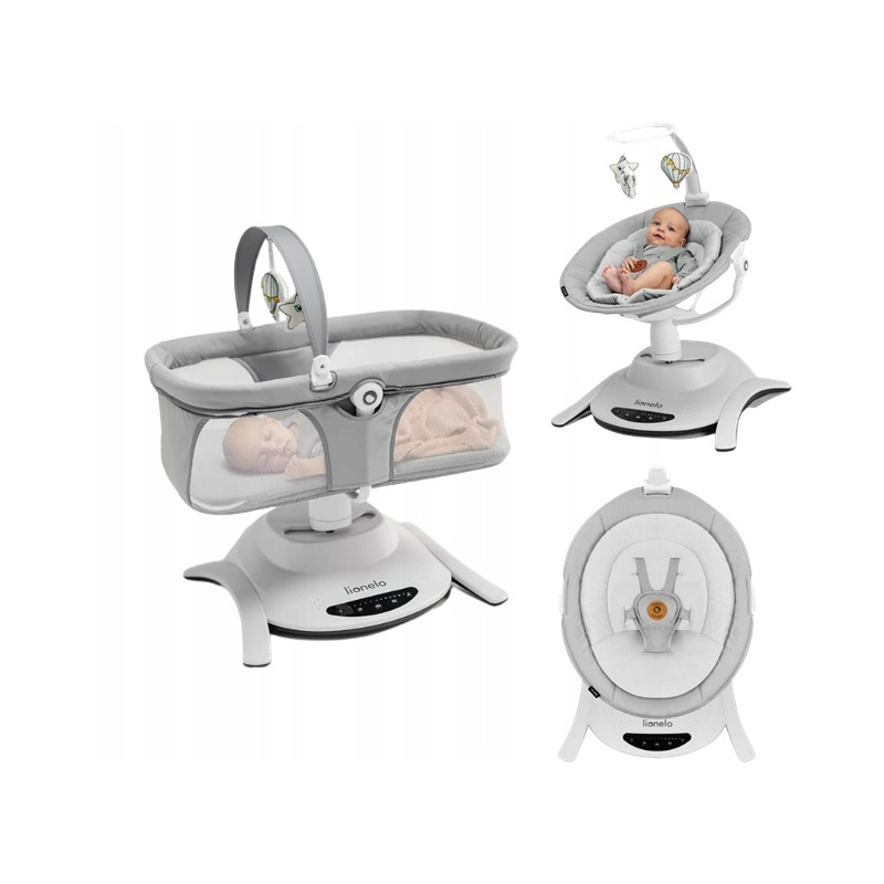 Leagane & balansoare & sezlonguri - Lionelo - Set 2 in 1 Balansoar si landou Bella 360 cu ecran tactil si telecomanda