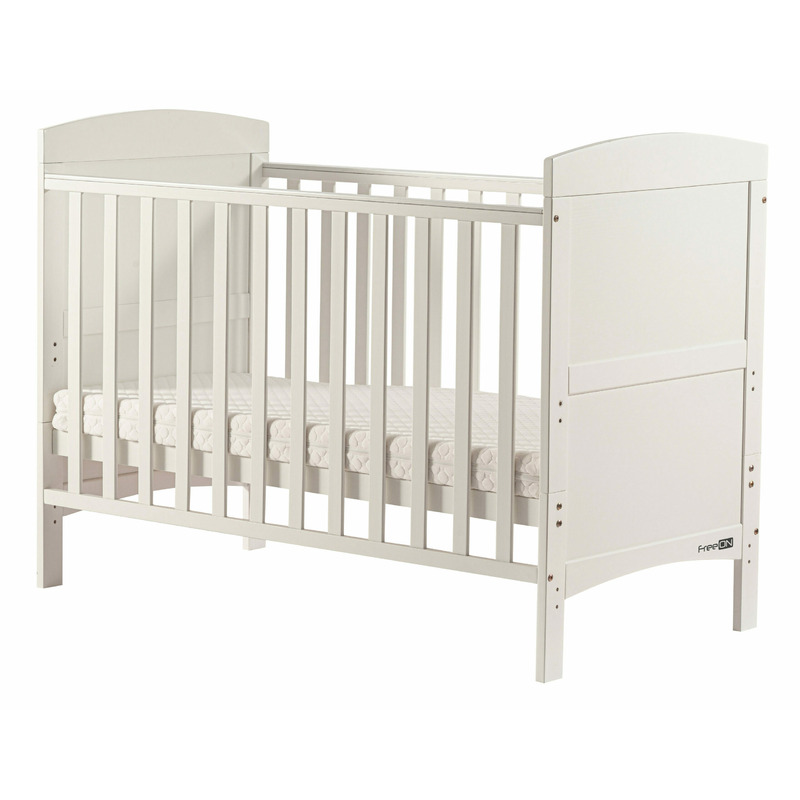 Patut din lemn Lory transformabil pentru bebe si junior 120x60 cm FreeON White [5]