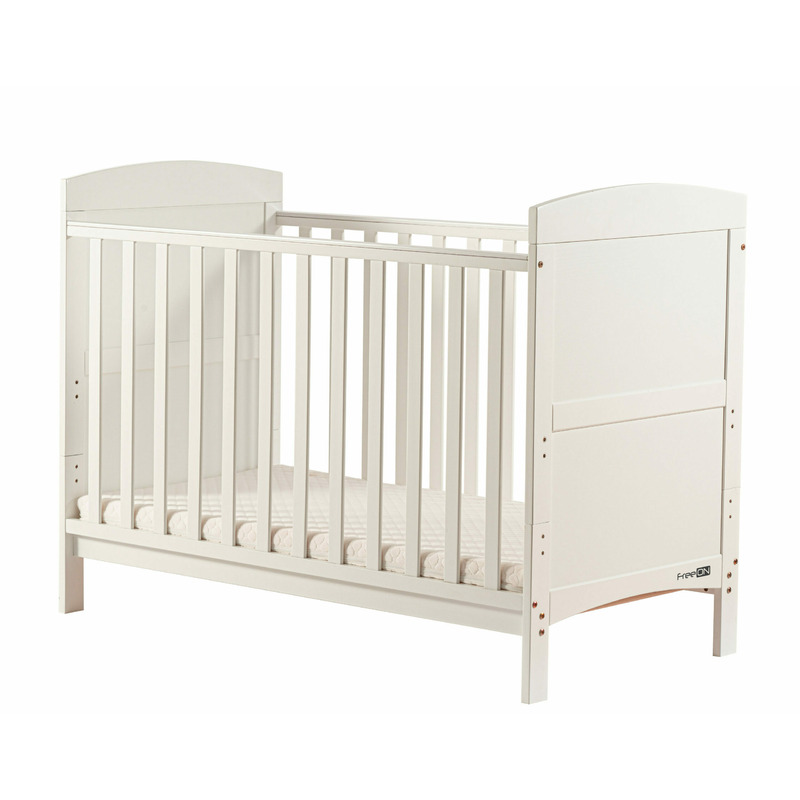 Patut din lemn Lory transformabil pentru bebe si junior 120x60 cm FreeON White [4]