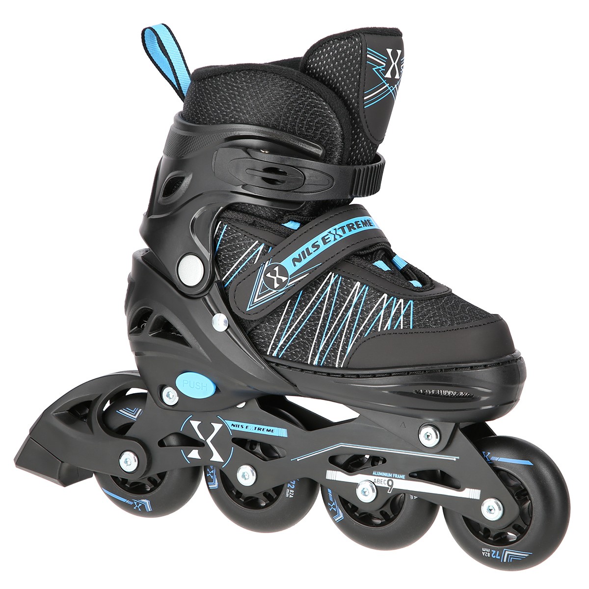 Patine de gheata - Role Reglabile 2in1 Nils Extreme NH11912A Negru/Albastru