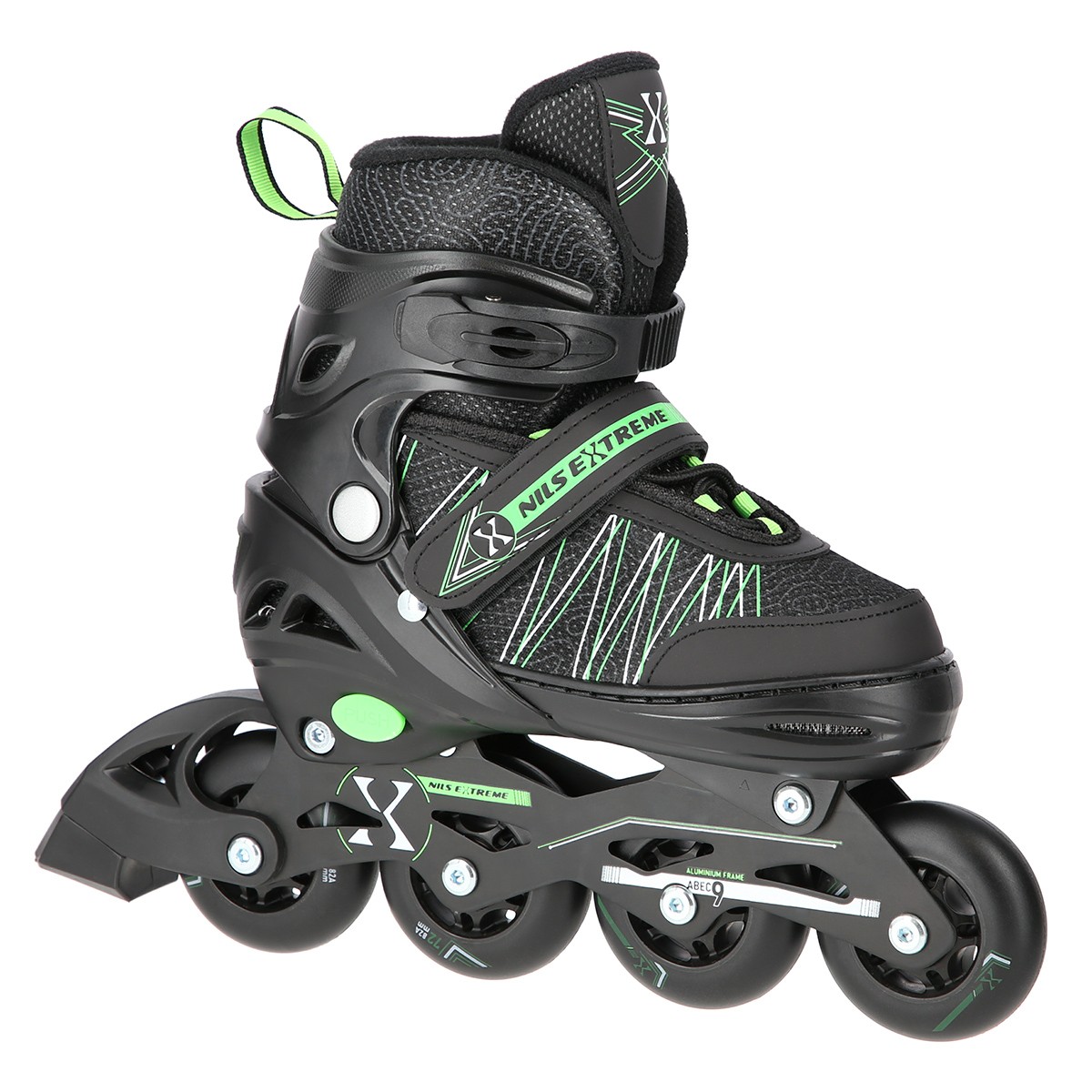 Patine de gheata - Role Reglabile 2in1 Nils Extreme NH11912A Negru/Verde