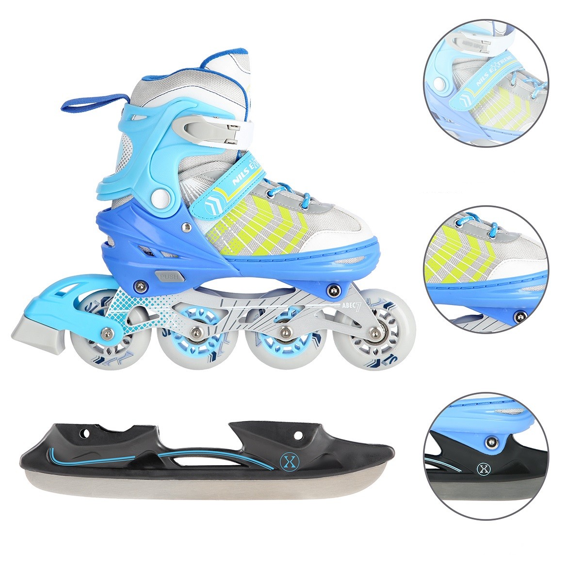 Role Reglabile 4in1 Nils Extreme NH18192 Albastru [11]