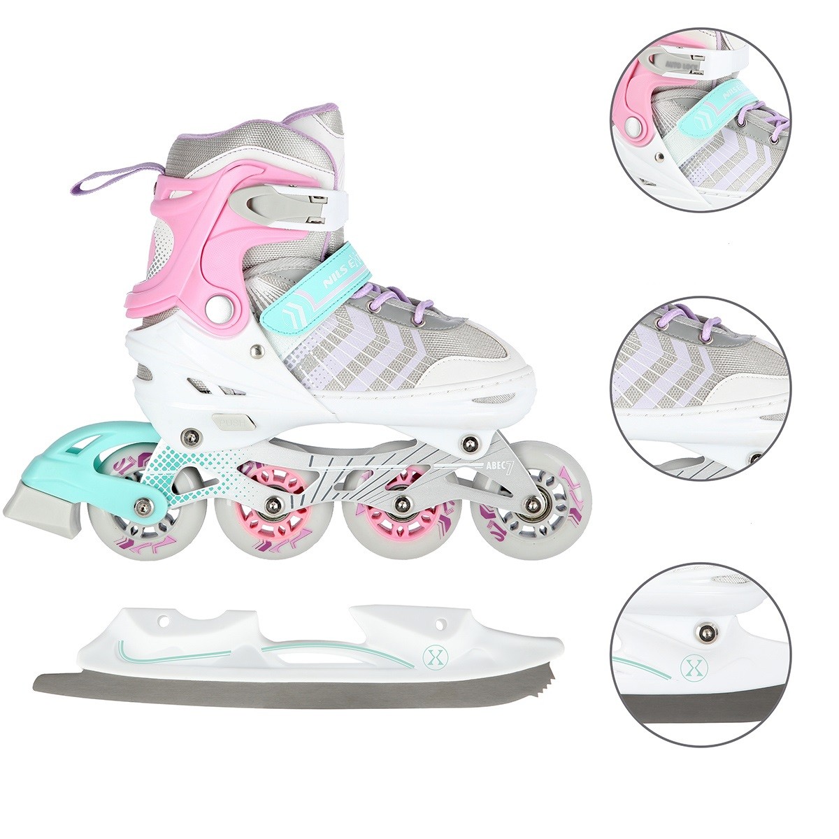 Role Reglabile 4in1 Nils Extreme NH18192 Roz [11]