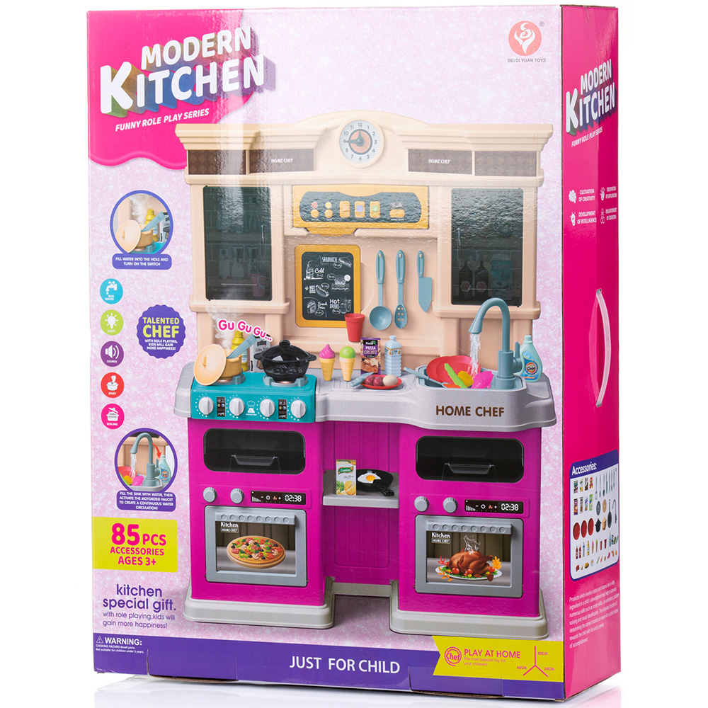 Set jucarie Chipolino Kitchen 83 cm cu sistem de curgere apa, lumini, sunete si 85 accesorii [10]