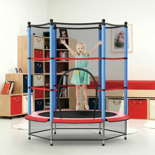 Trambulina si Plasa de Siguranta Sportmann 140 cm  Albastru [8]