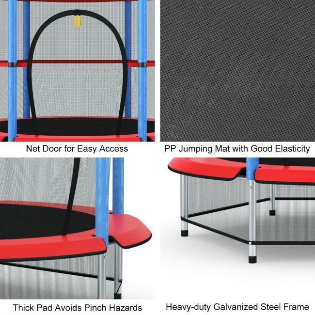 Trambulina si Plasa de Siguranta Sportmann 140 cm  Albastru [4]