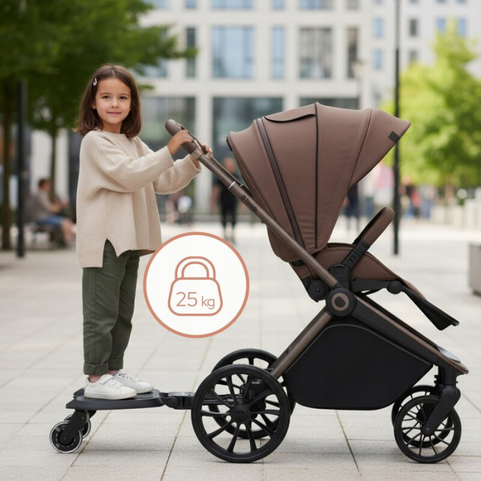 Adaptor universal carucior pentru al doilea copil, Lionelo, Buggy Board, 2 in 1, Sustine 25 kg, Negru [22]