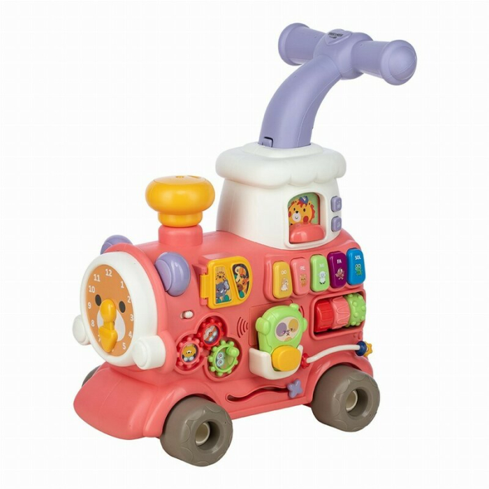Antemergator 5 in 1 Magic Train, Free2Move, cu diverse activitati de joaca, Panou Educational, Efecte sonore si luminoase, Pink [27]