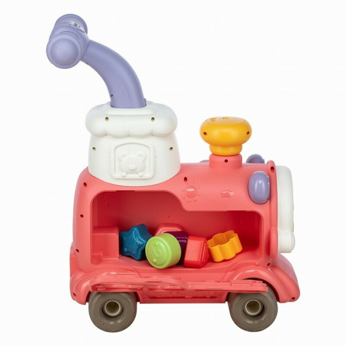 Antemergator 5 in 1 Magic Train, Free2Move, cu diverse activitati de joaca, Panou Educational, Efecte sonore si luminoase, Pink [24]