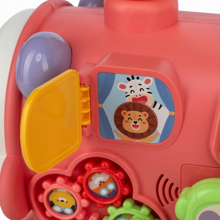 Antemergator 5 in 1 Magic Train, Free2Move, cu diverse activitati de joaca, Panou Educational, Efecte sonore si luminoase, Pink [16]