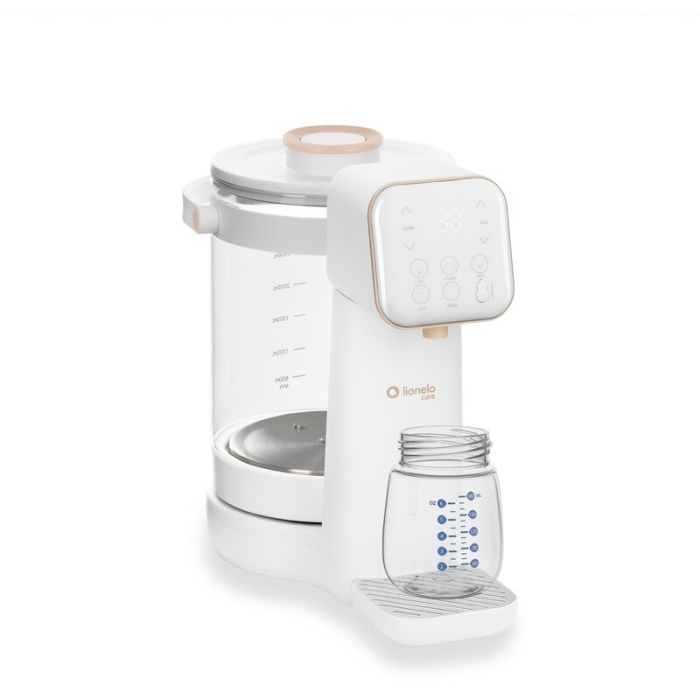 Aparat pentru incalzirea si declorizare apei Lionelo Babypresto 2.0, Pentru lapte parf, Lampa UV, Rezervor 3l, Lumina de noapte, Dozare 30- 300 ml, 1200 W, Afisaj digital, Alb [5]