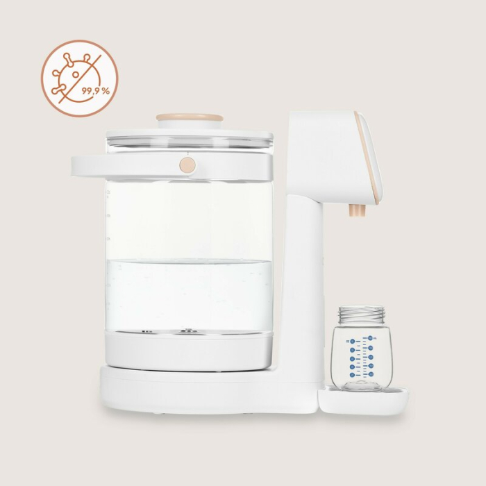 Aparat pentru incalzirea si declorizare apei Lionelo Babypresto 2.0, Pentru lapte parf, Lampa UV, Rezervor 3l, Lumina de noapte, Dozare 30- 300 ml, 1200 W, Afisaj digital, Alb [18]