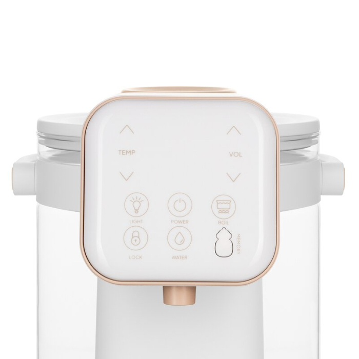 Aparat pentru incalzirea si declorizare apei Lionelo Babypresto 2.0, Pentru lapte parf, Lampa UV, Rezervor 3l, Lumina de noapte, Dozare 30- 300 ml, 1200 W, Afisaj digital, Alb [12]