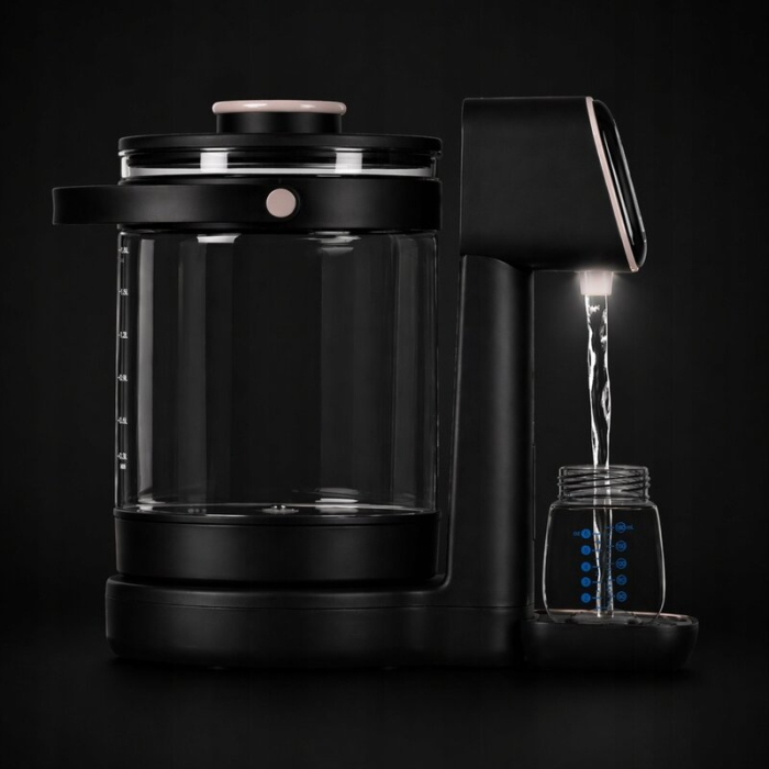 Aparat pentru incalzirea si declorizarea apei, Lionelo, Babypresto 2.0, Pentru lapte parf, Lampa UV, Rezervor 3l, Lumina de noapte, Dozare 30- 300 ml, 1200 W, Afisaj digital, Negru [23]