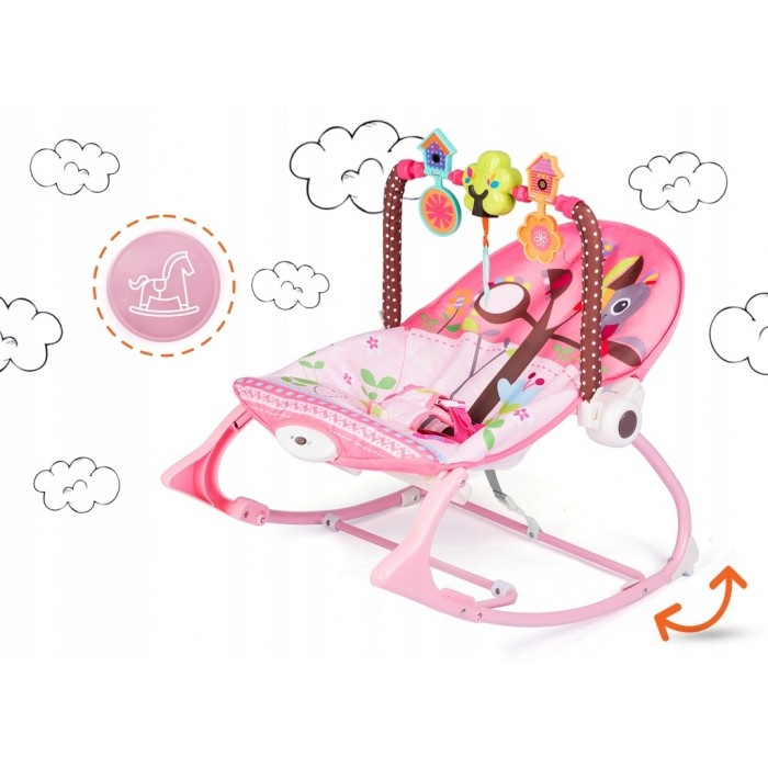 Balansoar 3 in 1 cu vibratii Ricokids 7303, Roz [2]